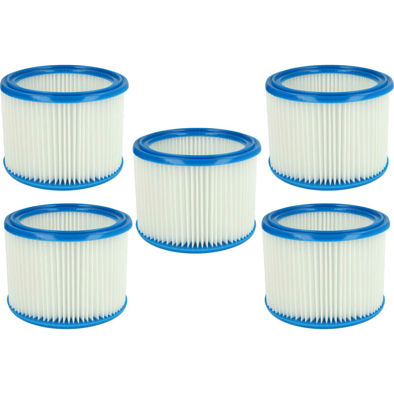 immagine 0 del prodotto vhbw set da 5x filtro a pieghe piatte compatibile con nilfisk alto wap attix 25 11, 30, 30 01 aspiratore umido secco cartuccia filtrante