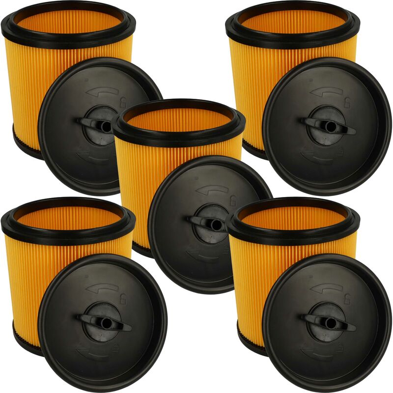 foto del prodotto vhbw set da 5x filtro a pieghe piatte compatibile con parkside lidl pnts 1300 b2, 1300 a1, 1300 c3 aspirapolvere cartuccia filtrante