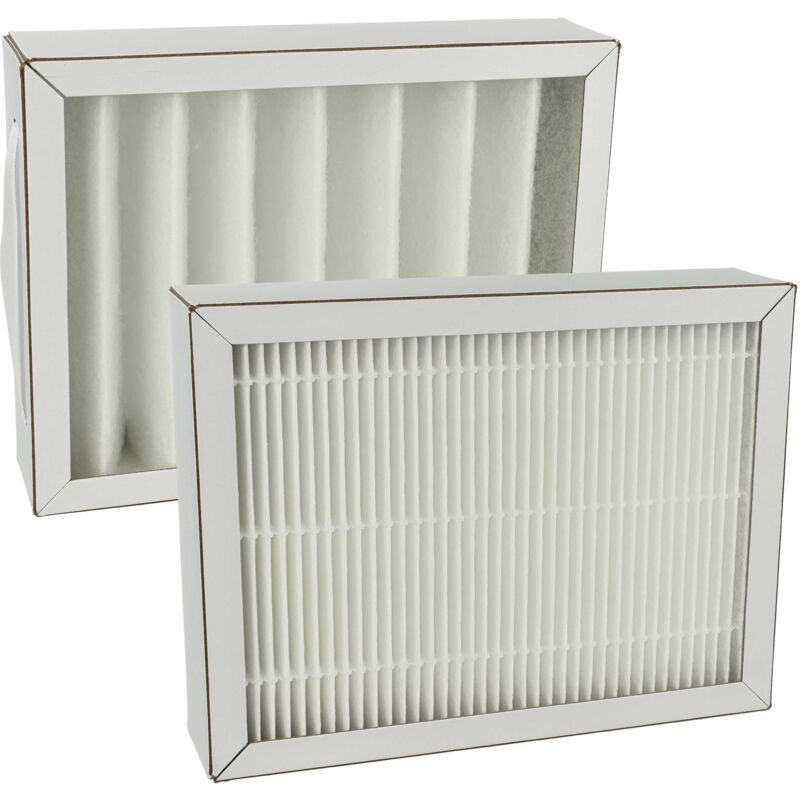 foto del prodotto vhbw set di 2x filtri compatibile con pluggit avent p180 sistema di ventilazione filtri g4 f7, bianco