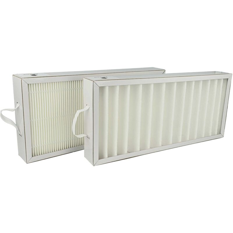 foto del prodotto vhbw set di 2x filtri sostituisce pluggit apfg4f7 300 per sistema di ventilazione filtri g4 f7, 35 x 16 x 4,5 cm, bianco