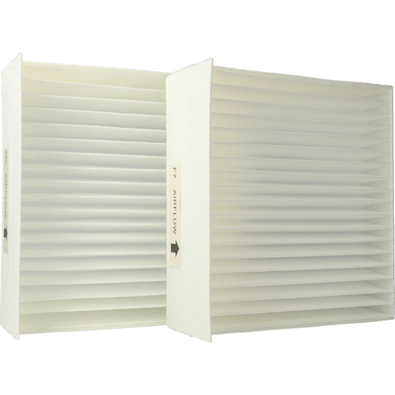 foto del prodotto vhbw set di 2x filtri sostituisce zehnder 527004280 per sistema di ventilazione filtri m5 f7, 17 x 17 x 4,5 cm, bianco