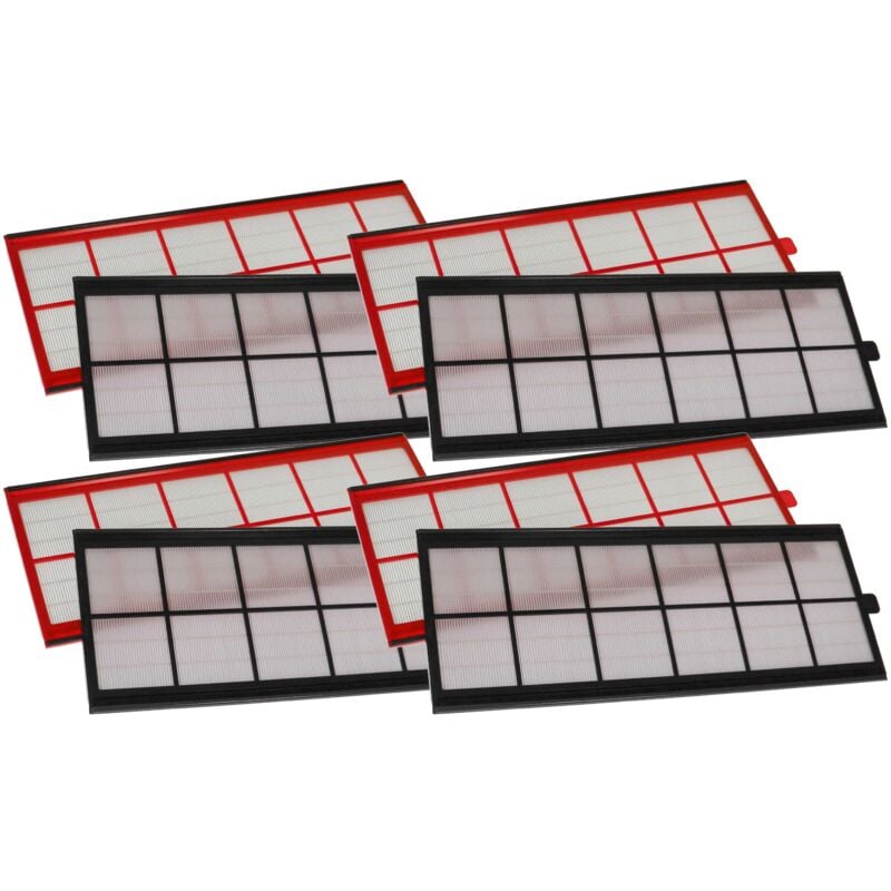 foto del prodotto vhbw set di 8x filtri compatibile con paul santos 570, 370 sistema di ventilazione filtri g4 f7, 50 x 17 x 1 cm, bianco rosso nero