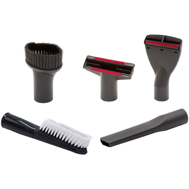 foto del prodotto vhbw set di bocchette da 5 pzz. compatibile con k rcher nt27 1, nt 27 1 advanced, nt 27 1 me advanced aspirapolvere 35 mm grigio rosso bianco