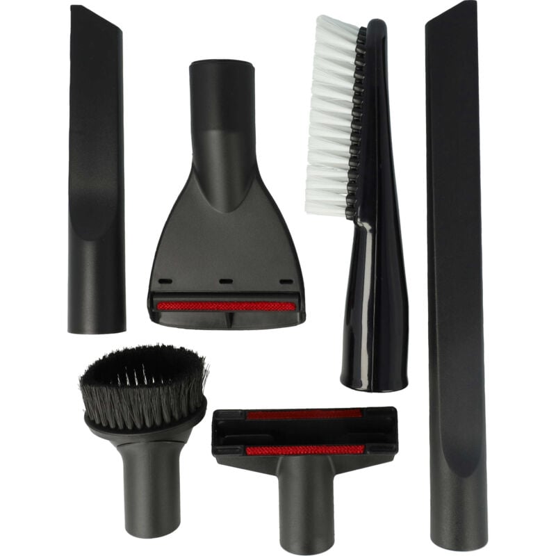 foto del prodotto vhbw set di bocchette da 6 pzz. compatibile con k rcher t 7 1, t 7 1 ecoeffiency, t 171, t 151, t 201, t 191 aspirapolvere 32 mm nero