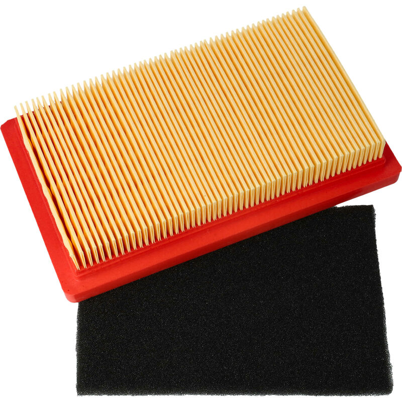 immagine 0 del prodotto vhbw set di filtri 1x pre filtro, 1x filtro dell aria compatibile con weibang wb 386 hkl m tosaerba 14,5x 8,5 x 2,8 cm, nero arancione