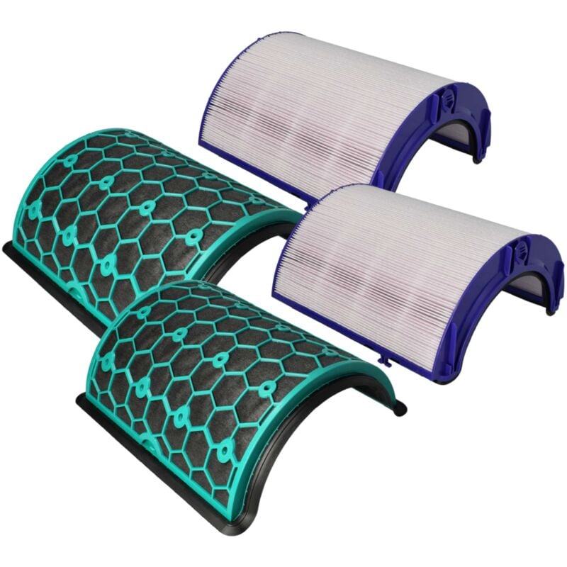 foto del prodotto vhbw set di filtri 2 pezzi compatibile con dyson cool tp07, tp08, tp7a purificatore d aria filtro hepa, filtro ai carboni attivi
