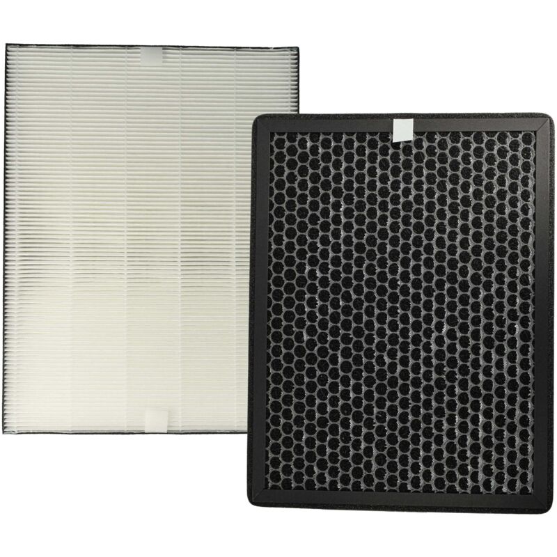 foto del prodotto vhbw set di filtri 2 pezzi compatibile con philips ac2889 10, ac2887 10, ac2882 10 purificatore d aria filtro ai carboni attivi, filtro hepa