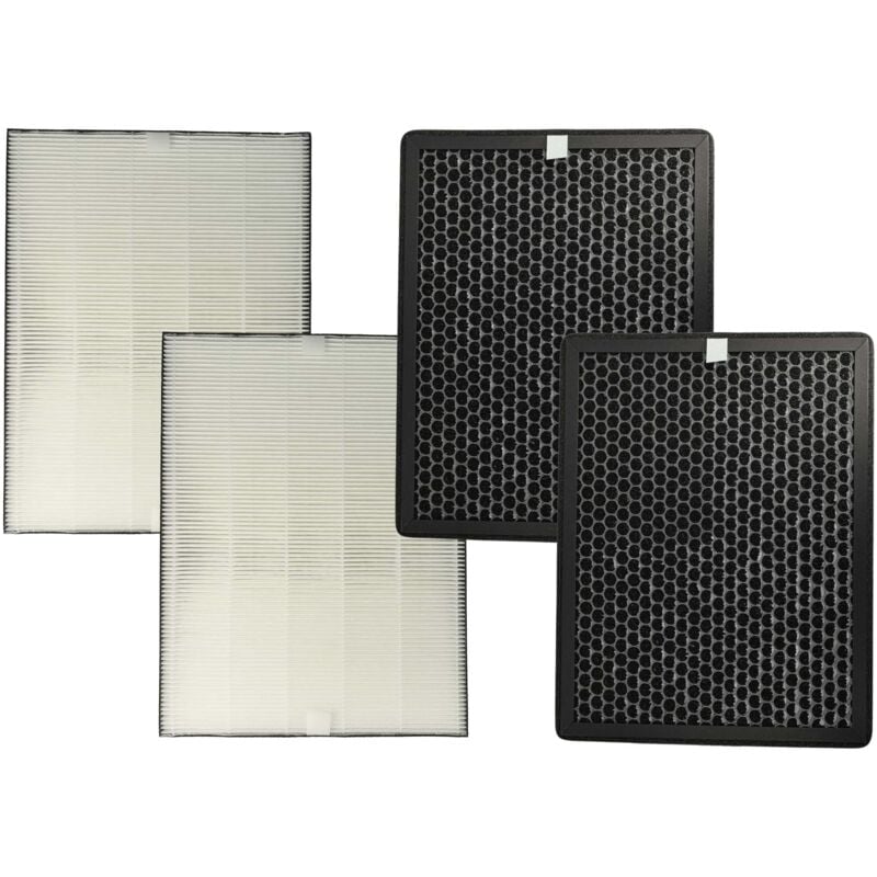 foto del prodotto vhbw set di filtri 4 pezzi compatibile con philips ac2889 10, ac2887 10, ac2882 10 purificatore d aria filtro ai carboni attivi, filtro hepa