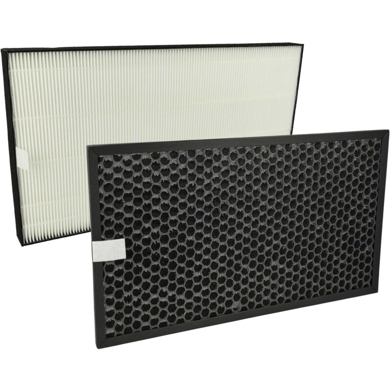 foto del prodotto vhbw set di filtri hepa 13 compatibile con sharp kc g50euh, kc g40euw, kc g40euh purificatore d aria filtro ai carboni attivi, filtro hepa