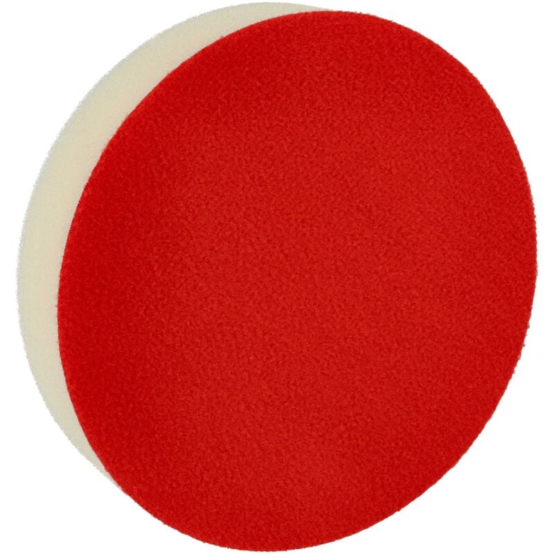 foto del prodotto vhbw spugna per lucidatura universale per levigatrice rotorbitale e orbitale 13 cm diametro, bianco rosso