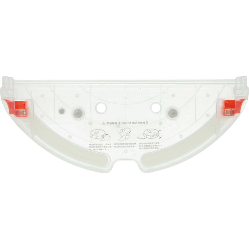 foto del prodotto vhbw supporto base di montaggio compatibile con roborock s5 max, s55 max robot aspirapolvere coperchio inferiore rosso trasparente