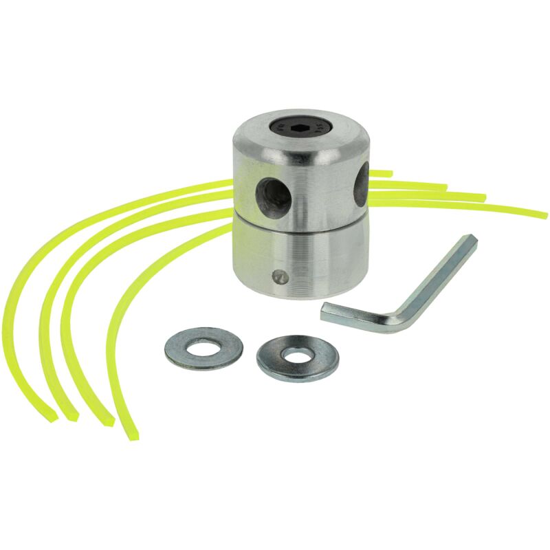 foto del prodotto vhbw testa a doppia filettatura in alluminio compatibile con m8 m10 holder tosaerba a motore