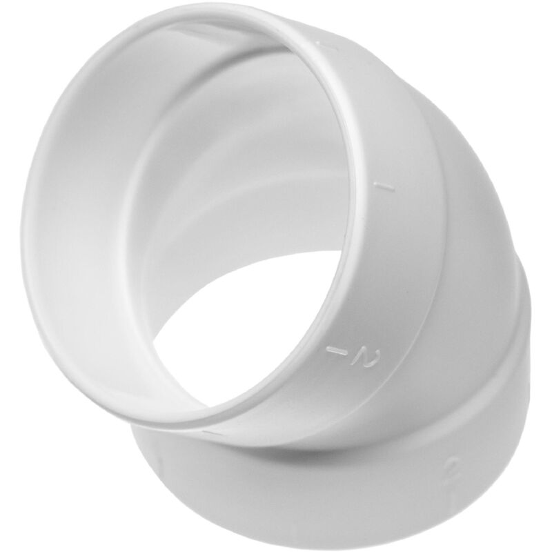 foto del prodotto vhbw tubo curvo a 45 , interno interno, diametro 50.8mm compatibile con impianto di aspirazione centralizzato