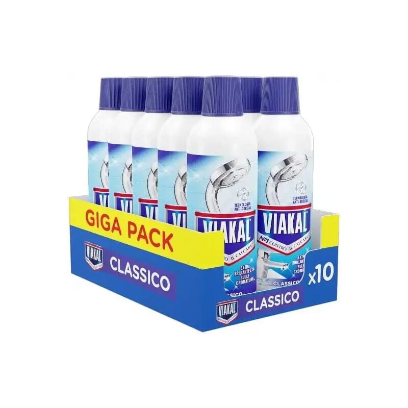 foto del prodotto viakal anticalcare detersivo liquido classico 10x470 ml tecnologia anti goccia