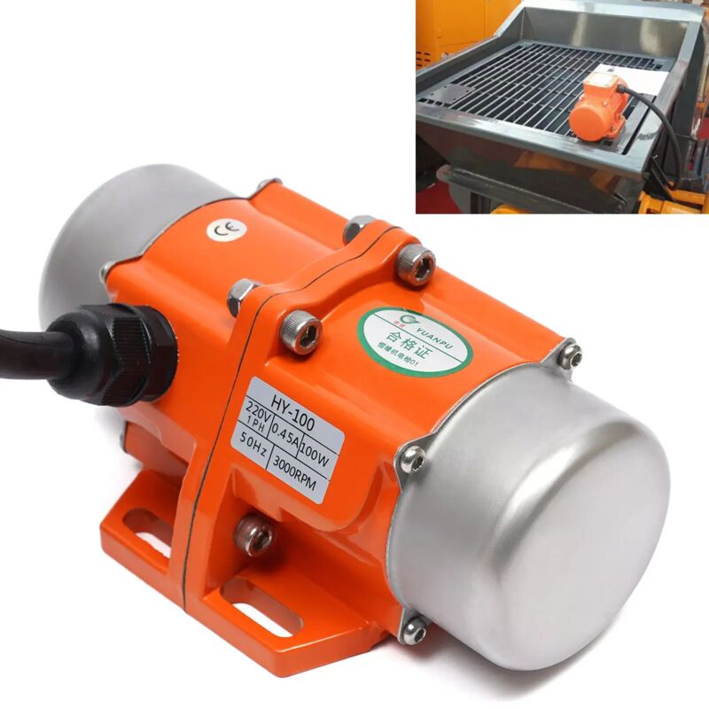 foto del prodotto vibratore a 1 fase, 100 w, motore di vibrazione asincronico, massaggiatore a mano per dispositivi meccanici, 3000 giri min