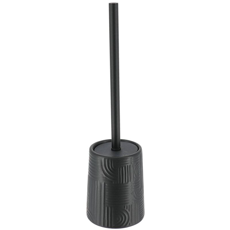 foto del prodotto vibrazioni etniche spazzolone rotondo in gres nero tendance