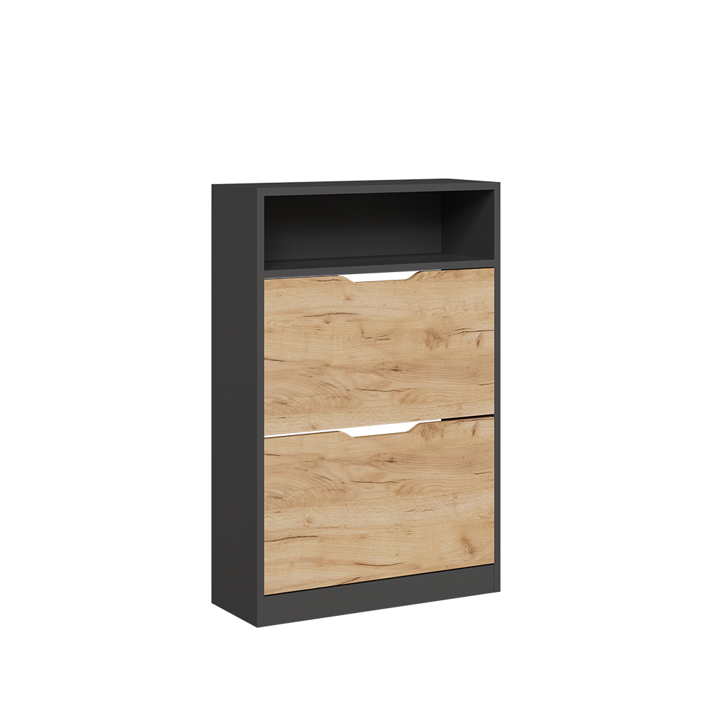 foto del prodotto vicco antracite/quercia dorata 22 x 89.5 cm con 2 scomparti