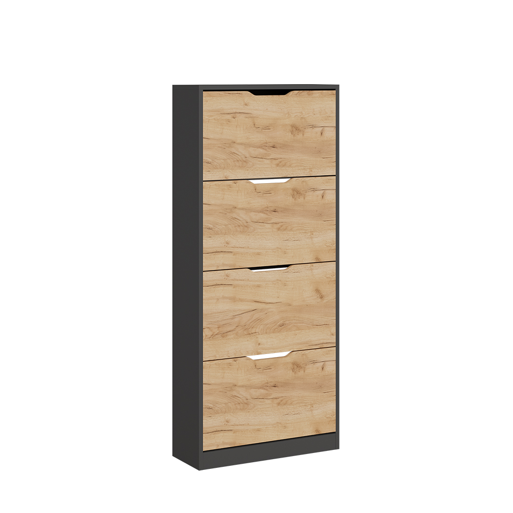 foto del prodotto vicco antracite quercia dorata 59 x 137 cm con 4 scomparti
