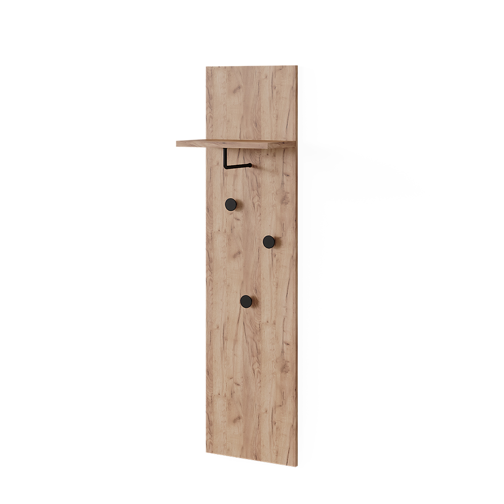 foto del prodotto vicco appendiabiti a parete quercia dorata 36 x 135 cm