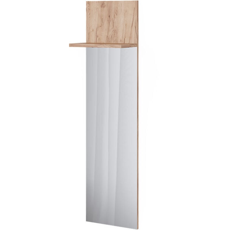 foto del prodotto vicco appendiabiti da parete siri, quercia dorata, 36 x 135 cm con specchio