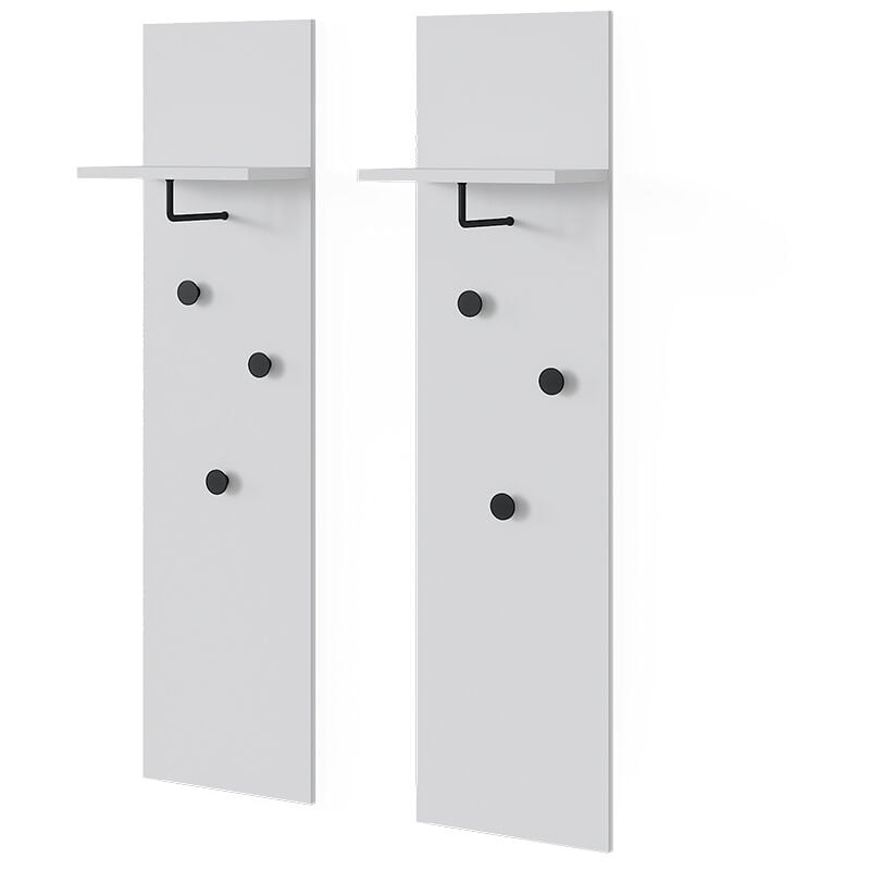 foto del prodotto vicco appendiabiti siri, bianco, set con 2 appendiabiti a parete