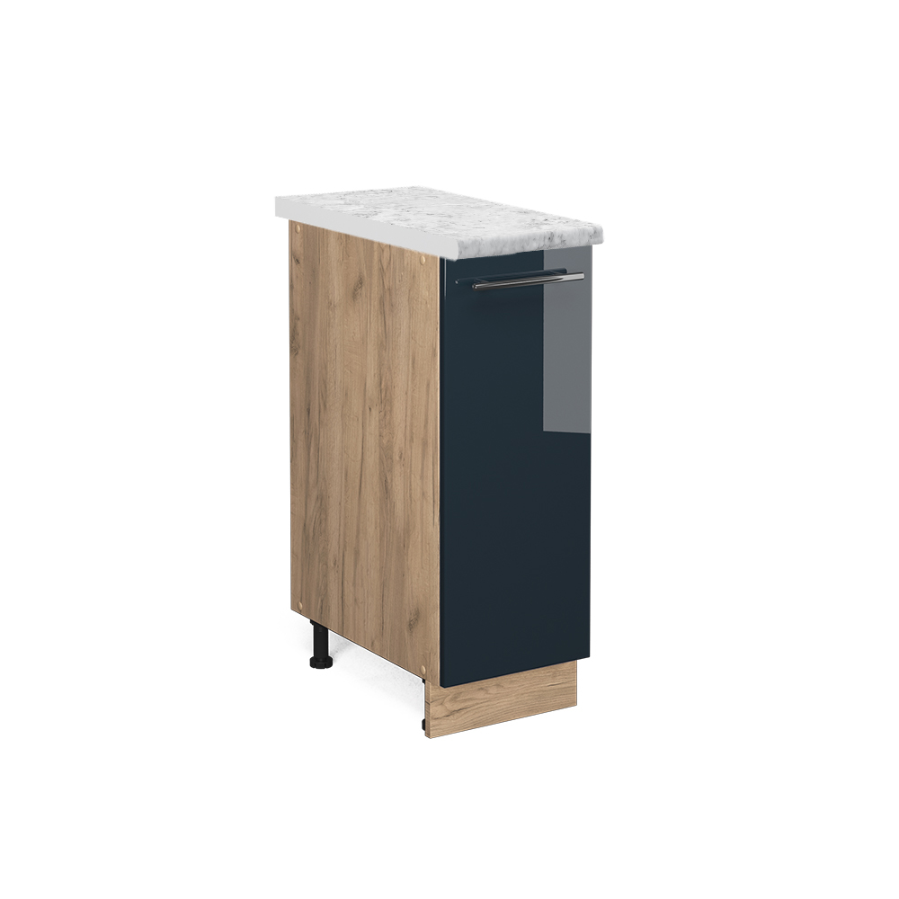 foto del prodotto vicco armadi da cucina blu scuro lucido 30 cm , pl marmo