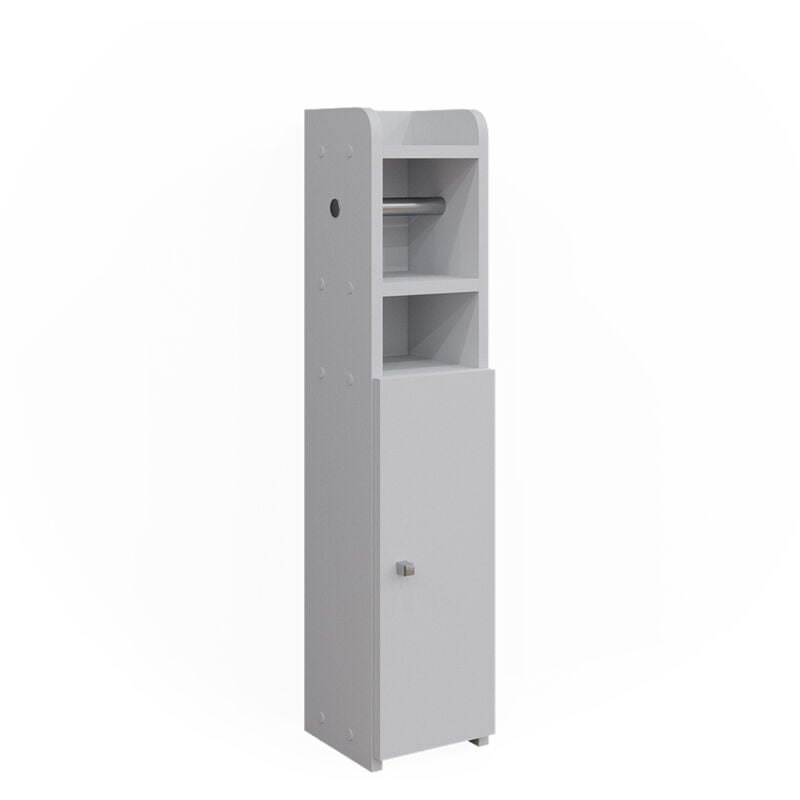 foto del prodotto vicco armadietto per carta igienica fynn, bianco, 17.6 x 82.2 cm con 1 porta