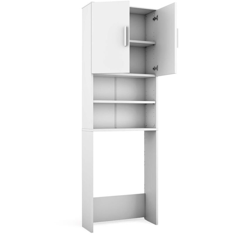 foto del prodotto vicco armadietto per toilette , bianco, 64 x 190 cm con 2 porte