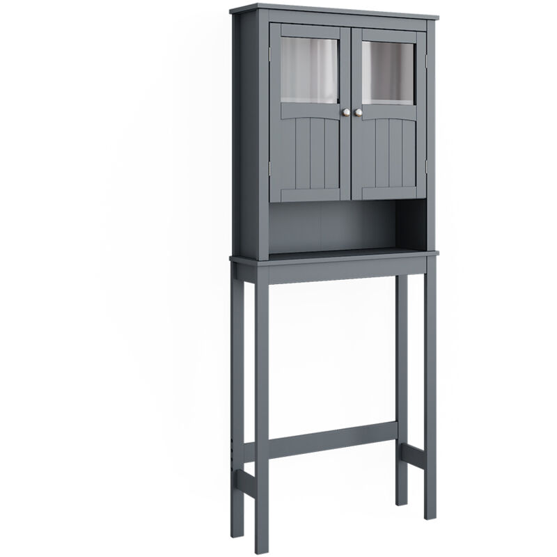 foto del prodotto vicco armadietto per toilette bianco, grigio, 69 x 171 cm