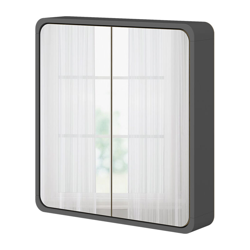 foto del prodotto vicco armadio a specchio per il bagno arla, antracite, 60 x 60 cm