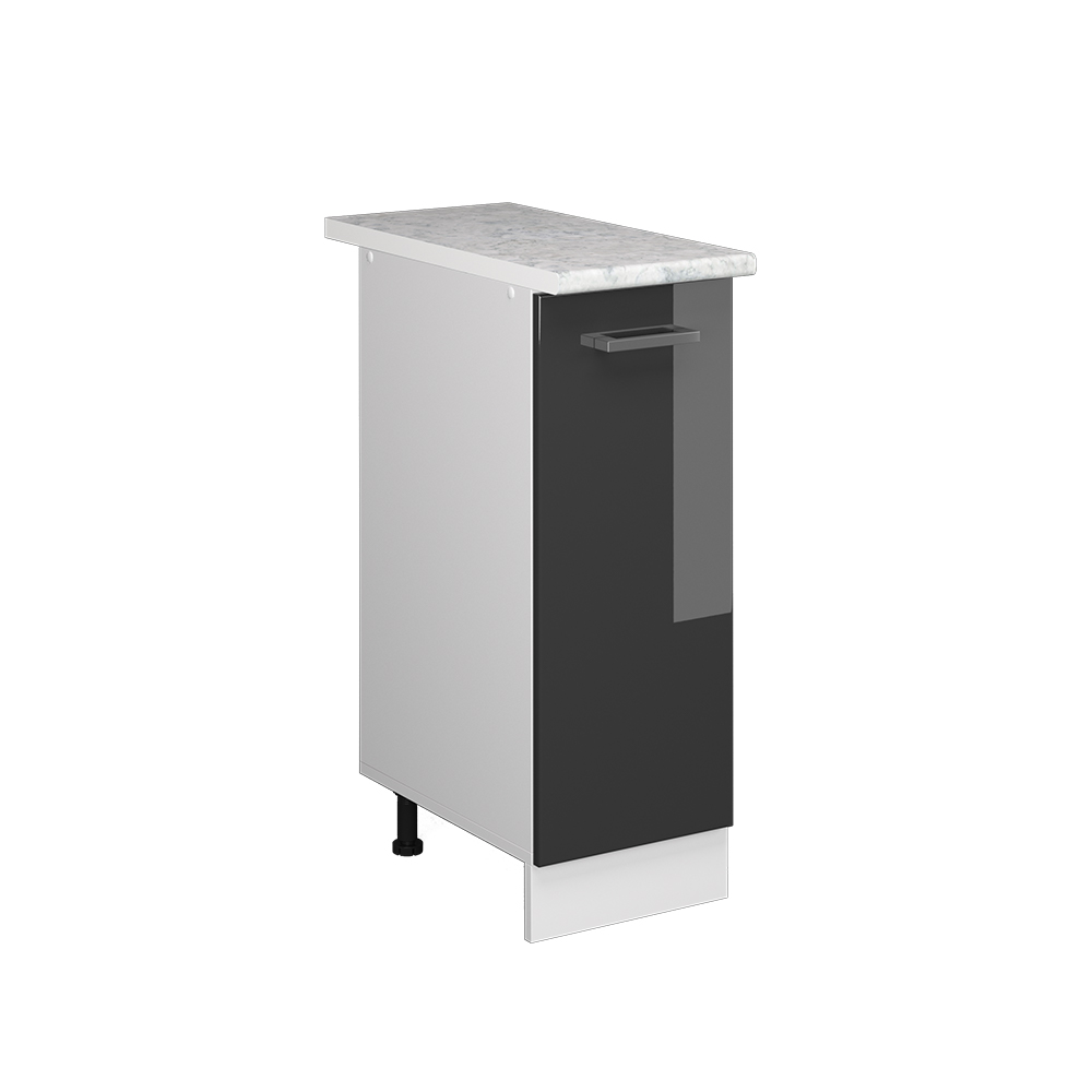 foto del prodotto vicco armadio cucina dispensa alto antracite lucido 30 cm , pl marmo