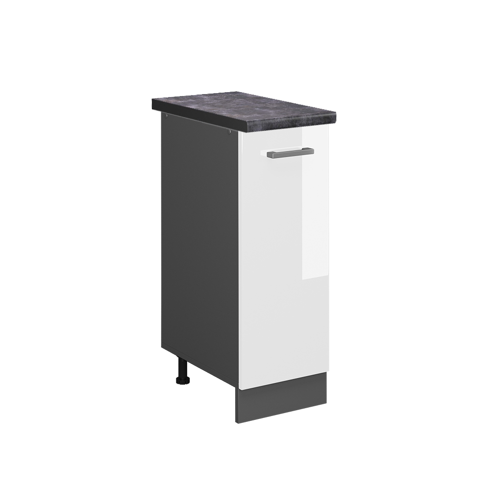 foto del prodotto vicco armadio cucina dispensa alto bianco lucido 30 cm , pl antracite