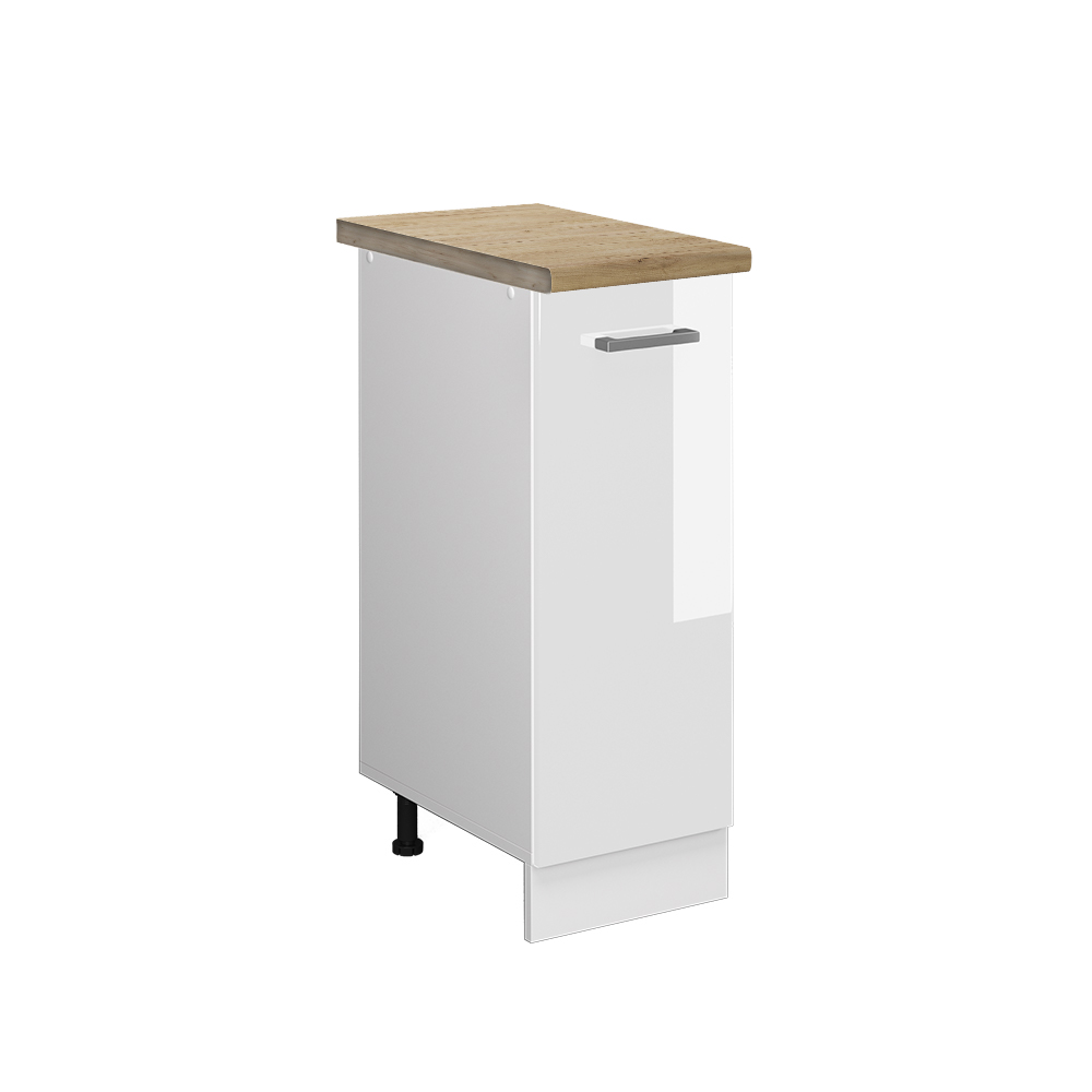 foto del prodotto vicco armadio cucina dispensa alto bianco lucido 30 cm , pl rovere