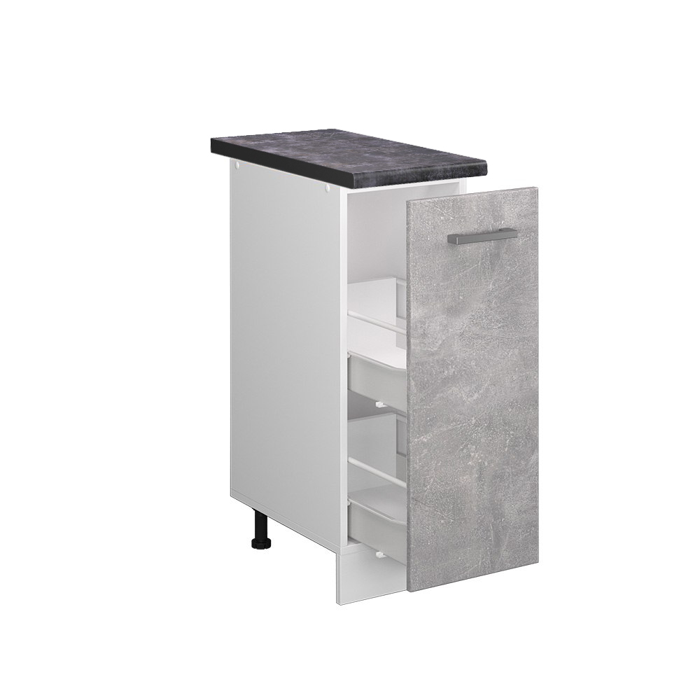 foto del prodotto vicco armadio cucina dispensa alto calcestruzzo 30 cm , pl antracite