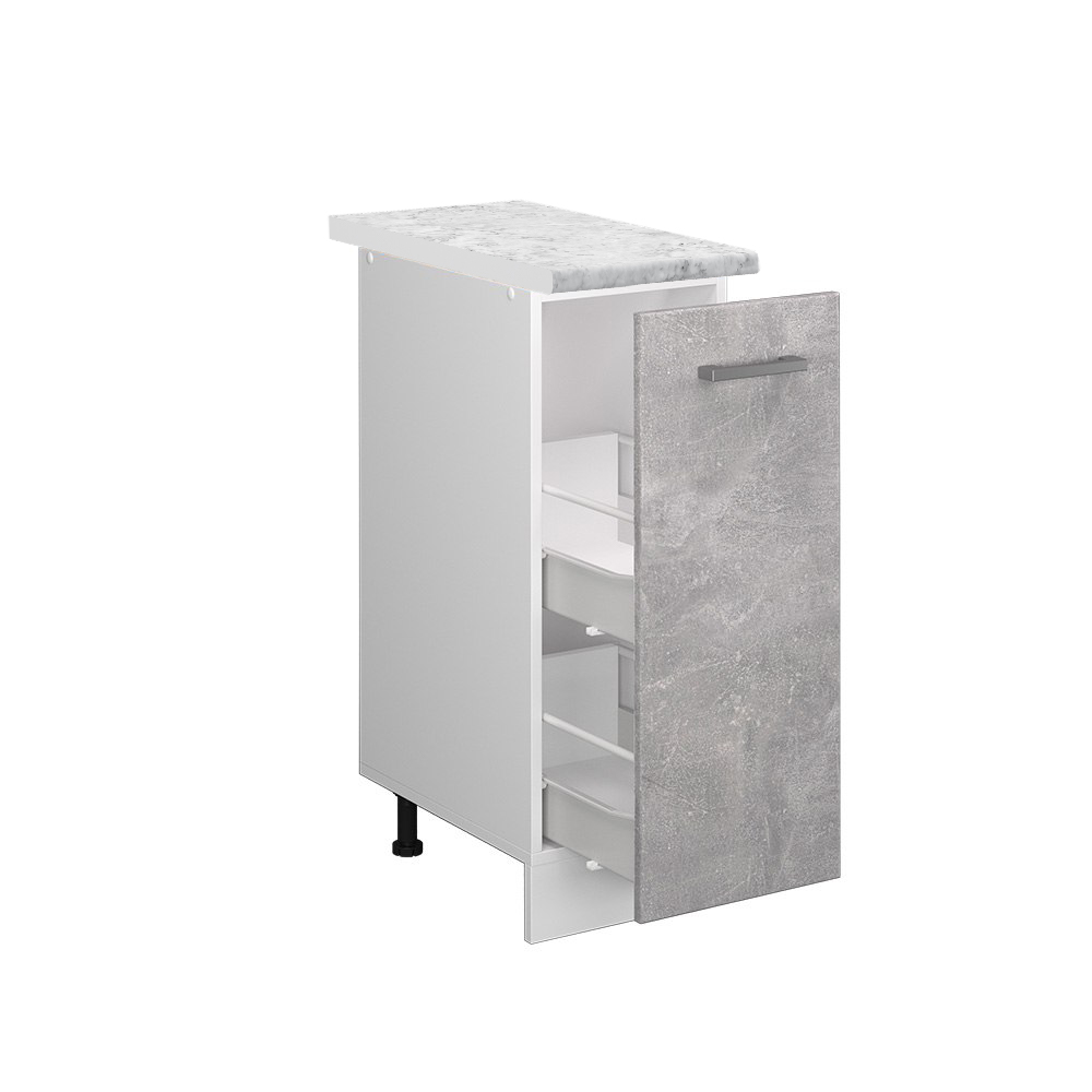 foto del prodotto vicco armadio cucina dispensa alto calcestruzzo 30 cm , pl marmo