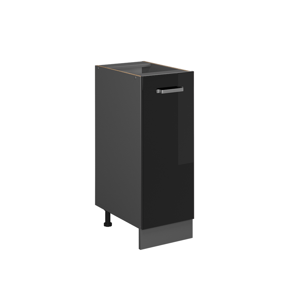 foto del prodotto vicco armadio cucina dispensa alto nero lucido 30 cm senza piano di lavoro