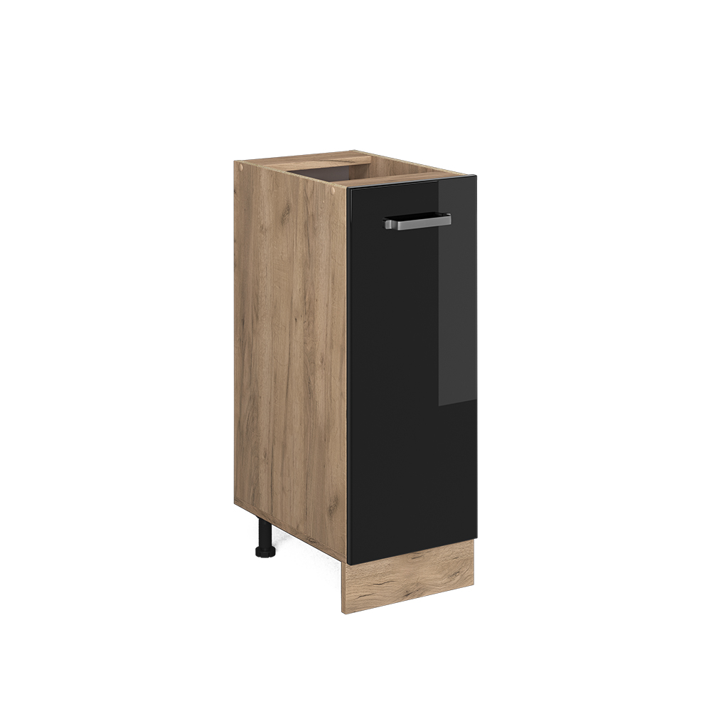 foto del prodotto vicco armadio cucina dispensa alto nero lucido 30 cm senza piano di lavoro