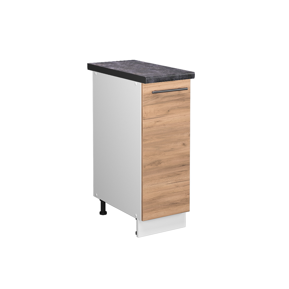 foto del prodotto vicco armadio cucina dispensa alto quercia dorata 30 cm , pl antracite