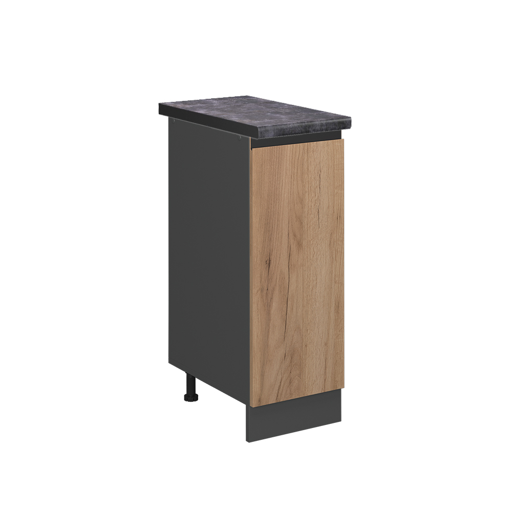 foto del prodotto vicco armadio cucina dispensa alto quercia dorata 30 cm , pl antracite