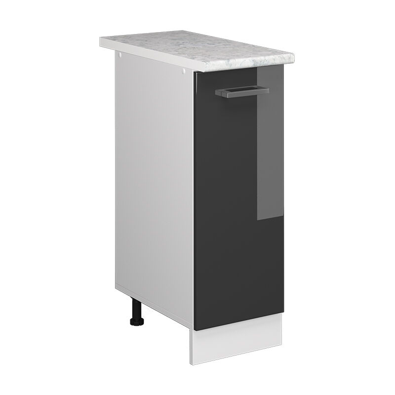 foto del prodotto vicco armadio cucina dispensa alto r line, antracite lucido, 30 cm , pl marmo