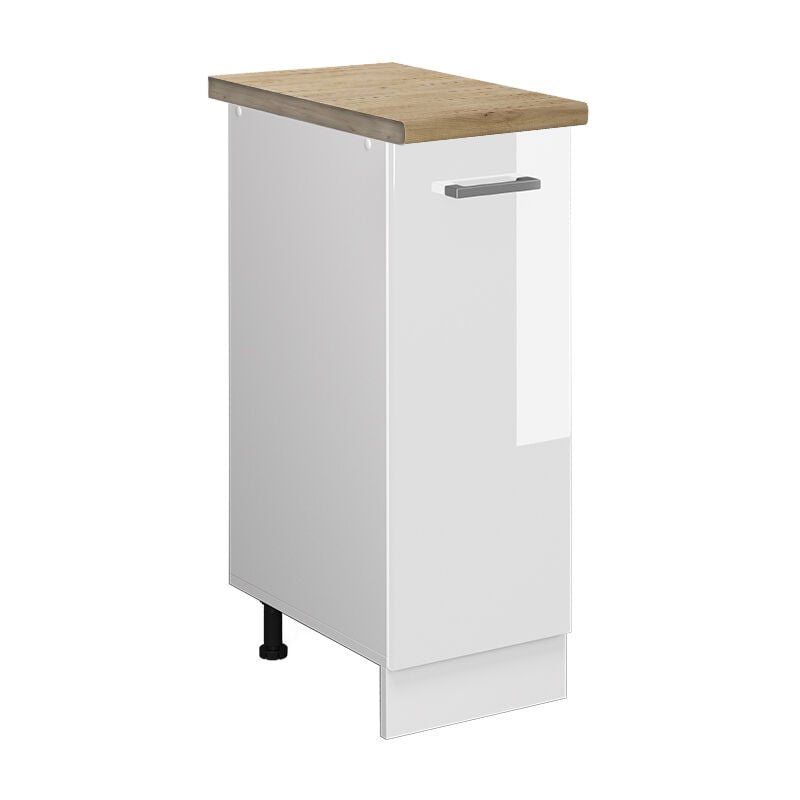 foto del prodotto vicco armadio cucina dispensa alto r line, bianco lucido, 30 cm , pl rovere