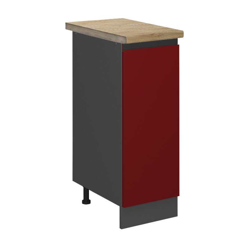 foto del prodotto vicco armadio cucina dispensa alto r line, rosso, 30 cm , pl rovere