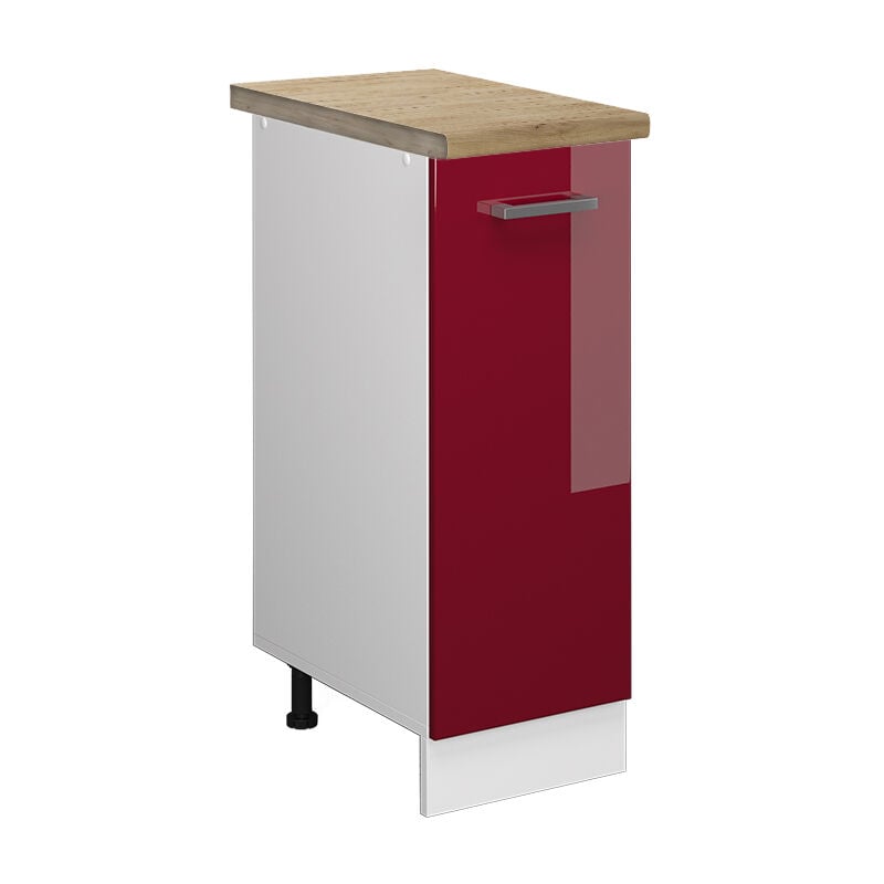 foto del prodotto vicco armadio cucina dispensa alto r line, rosso bordeaux lucido, 30 cm , pl rovere