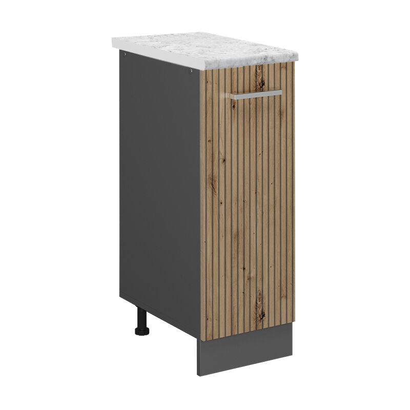 foto del prodotto vicco armadio cucina dispensa alto r line, rovere artigianale, 30 cm pl marmo