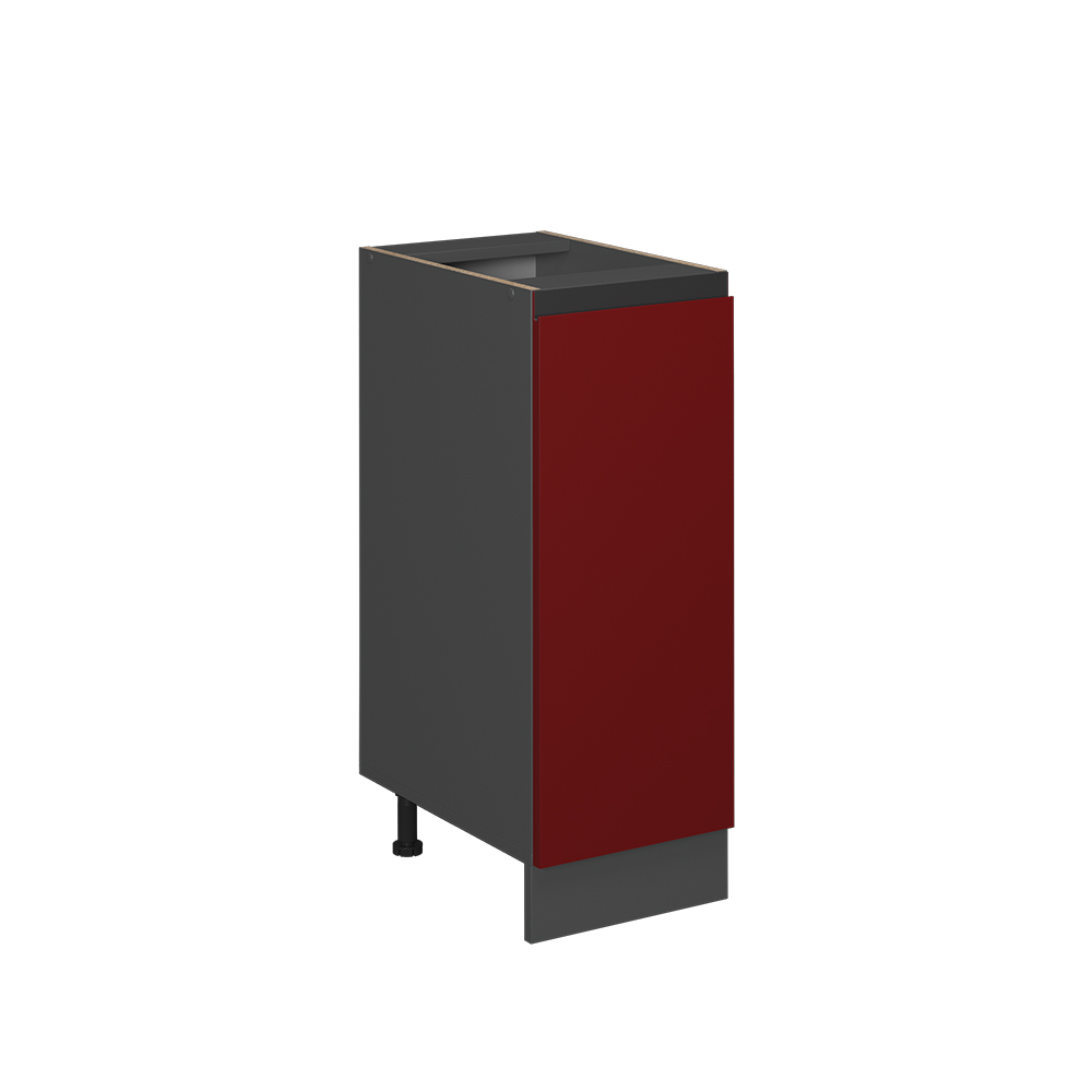 foto del prodotto vicco armadio cucina dispensa alto rosso 30 cm forma a j, senza piano di lavoro
