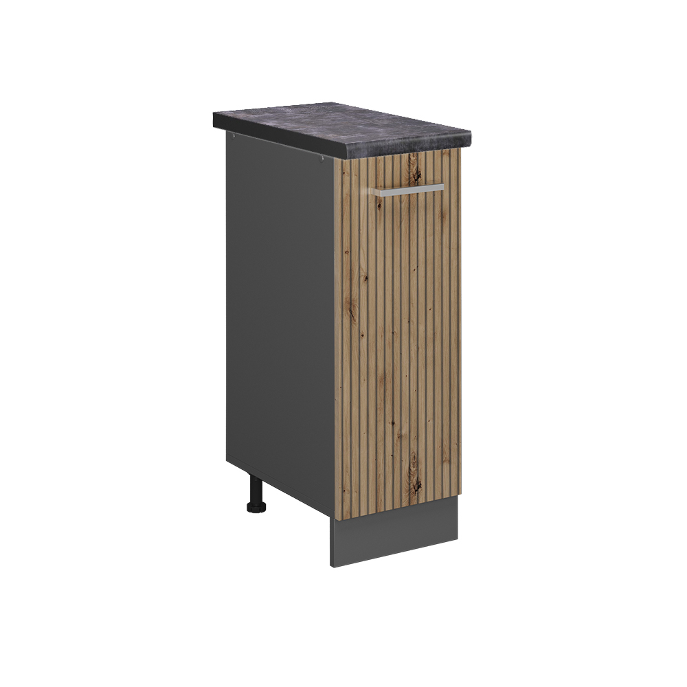 foto del prodotto vicco armadio cucina dispensa alto rovere artigianale 30 cm , pl antracite