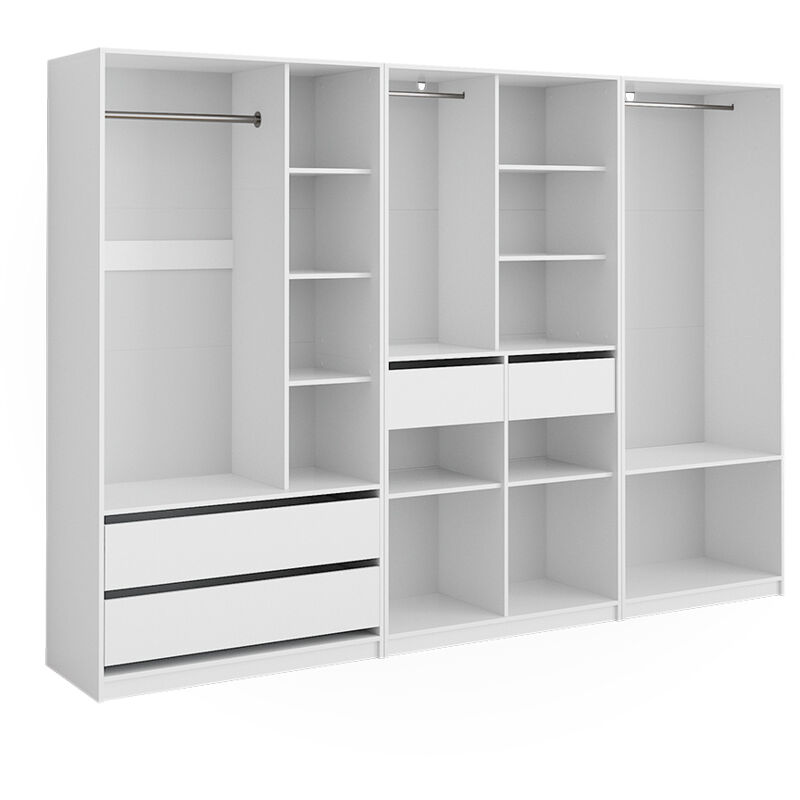 foto del prodotto vicco armadio elmo, bianco, 100 x 200 cm set con 3 parti