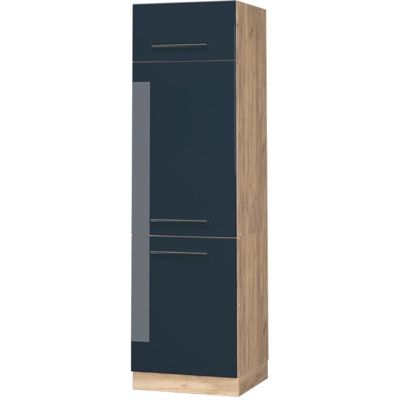 foto del prodotto vicco armadio frigorifero fame line, blu scuro lucido, 60 cm