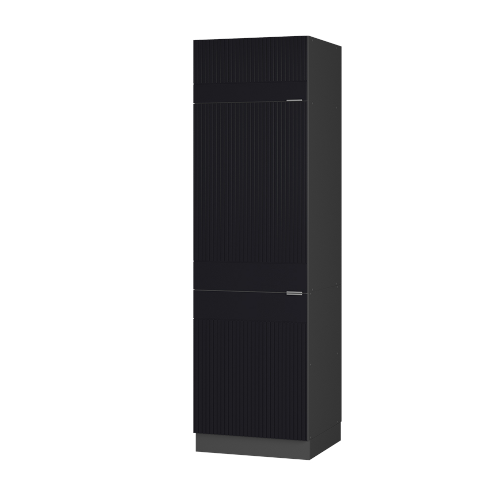 foto del prodotto vicco armadio frigorifero nero a righe 60 cm