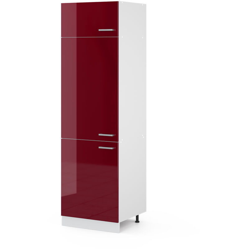 foto del prodotto vicco armadio frigorifero rosso bordeaux lucido 60 cm